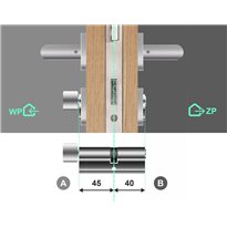 Wkładka bębenkowa z gałką ABUS D10 45G/40 system jednego klucza