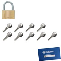 Kłódka Gerda S40 + 9 kluczy w zestawie