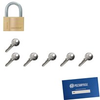 Kłódka Gerda S50 + 6 kluczy w zestawie