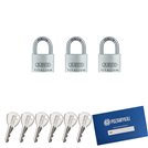 3 szt. kłódki 40 na jeden klucz ABUS System TYTAN