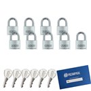 9 szt. kłódki 40 na jeden klucz ABUS System TYTAN