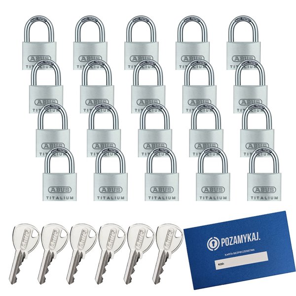 100 szt. kłódki 40 na jeden klucz ABUS TITALIUM