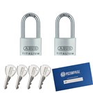 2 szt. kłódki 40 z wydłużonym pałąkiem na jeden klucz ABUS System TYTAN