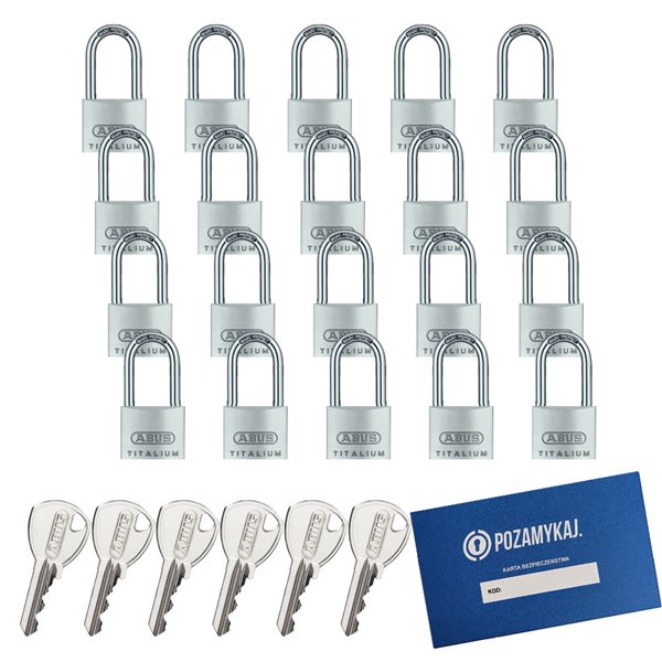 40 szt. kłódki 40 z wydłużonym pałąkiem na jeden klucz ABUS TITALIUM
