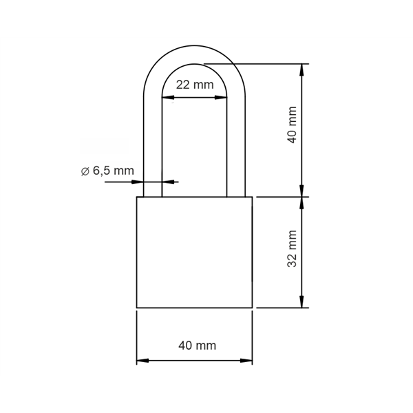 2 szt. kłódki 40 z wydłużonym pałąkiem na jeden klucz ABUS System TYTAN