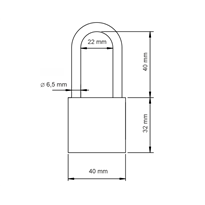 30 szt. kłódki 40 z wydłużonym pałąkiem na jeden klucz ABUS System TYTAN