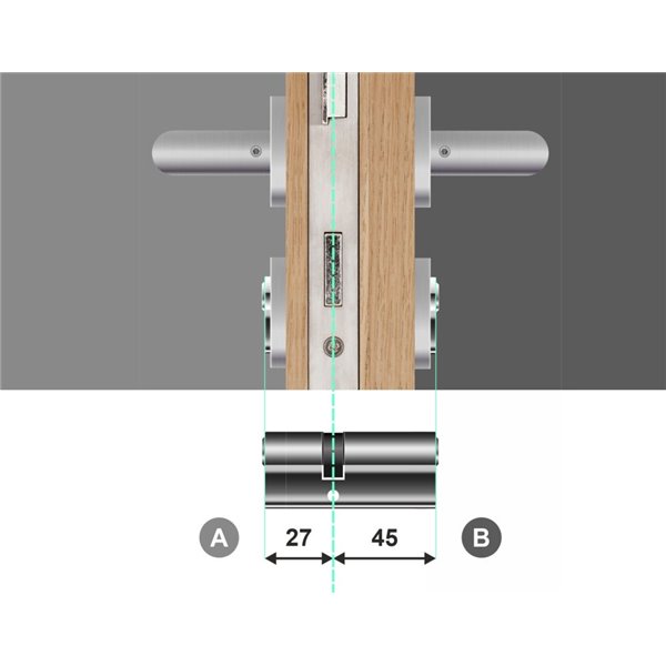 Wkładka bębenkowa dwustronna YALE 500 27/45 system jednego klucza