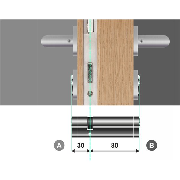 Wkładka bębenkowa dwustronna YALE 500 30/80 system jednego klucza