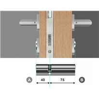 Wkładka bębenkowa dwustronna YALE 500 40/75 system jednego klucza