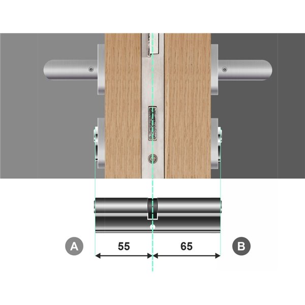 Wkładka bębenkowa dwustronna YALE 500 55/65 system jednego klucza