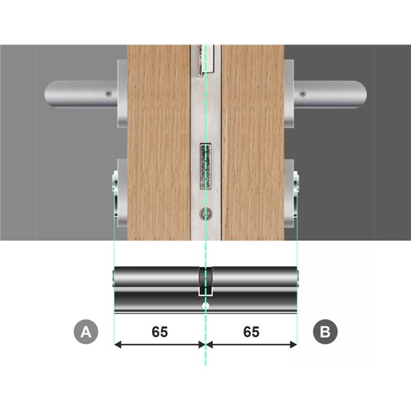 Wkładka bębenkowa dwustronna YALE 500 65/65 system jednego klucza