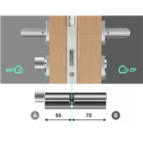 Wkładka bębenkowa z gałką YALE 500 55G/70 system jednego klucza