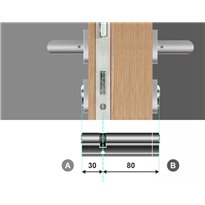 Wkładka bębenkowa dwustronna YALE 500 30/80 system jednego klucza