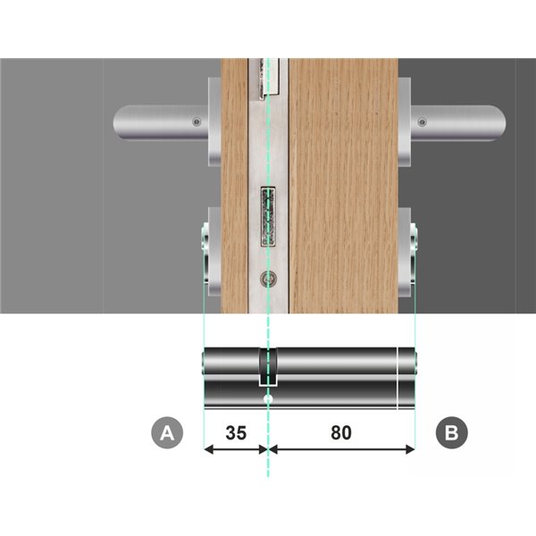 Wkładka bębenkowa dwustronna YALE 500 35/80 system jednego klucza