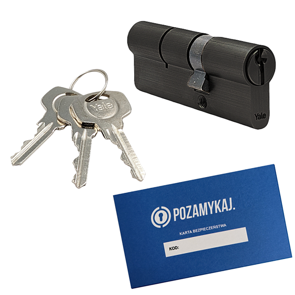 Wkładka bębenkowa dwustronna YALE 500 40/45 system jednego klucza