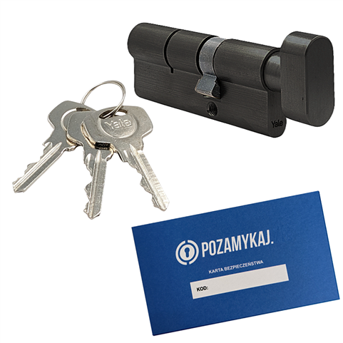 Wkładka bębenkowa z gałką YALE 500 30G/55 system jednego klucza