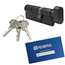 Wkładka bębenkowa z gałką YALE 500 35G/35 system jednego klucza