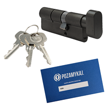 Wkładka bębenkowa z gałką YALE 500 45G/45 system jednego klucza