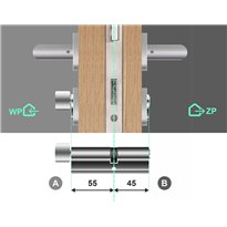 Wkładka bębenkowa z gałką YALE 500 55G/45 system jednego klucza