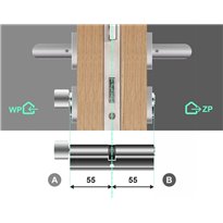 Wkładka bębenkowa z gałką YALE 500 55G/55 system jednego klucza