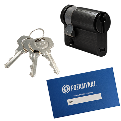 Wkładka bębenkowa jednostronna YALE 500 10/65 system jednego klucza