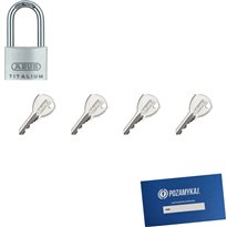 Kłódka ABUS TYTAN 40 z wydłużonym pałąkiem + 4 klucze w zestawie