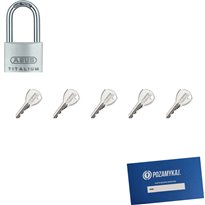 Kłódka ABUS TYTAN 40 z wydłużonym pałąkiem + 5 kluczy w zestawie