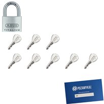 Kłódka ABUS TYTAN 40 + 8 kluczy w zestawie