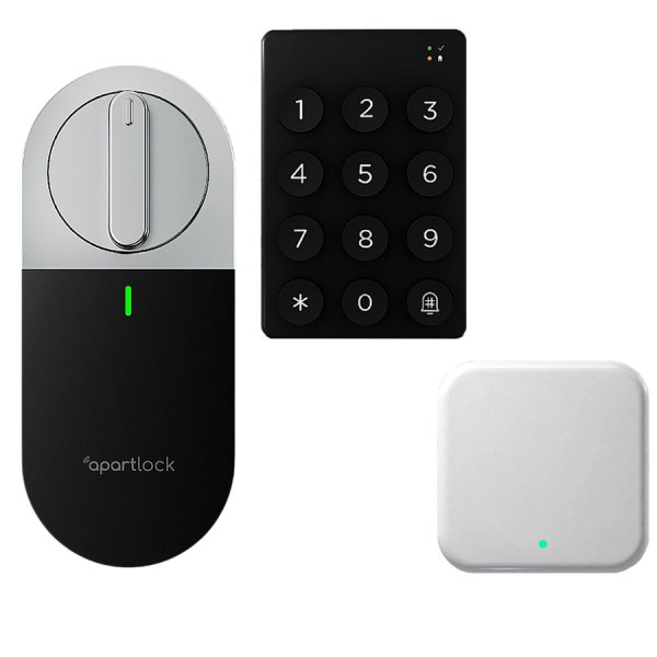 Inteligentny zamek do drzwi Apartlock P6 + klawiatura + bramka Wi-Fi