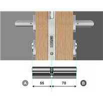 Wkładka bębenkowa dwustronna z zębatką ABUS MAGTEC 1500 55/70 system jednego klucza