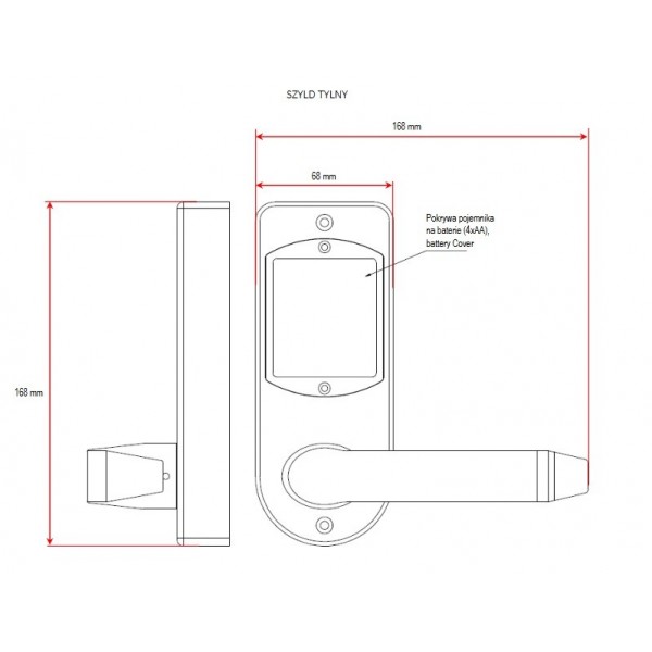 Zamek elektroniczny na szyfr i kartę zbliżeniową VG-PC1 + gratis