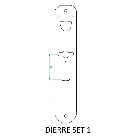Zestaw montażowy do drzwi DIERRE - SET-1 do zamków VG-PC1 i VG-BL1