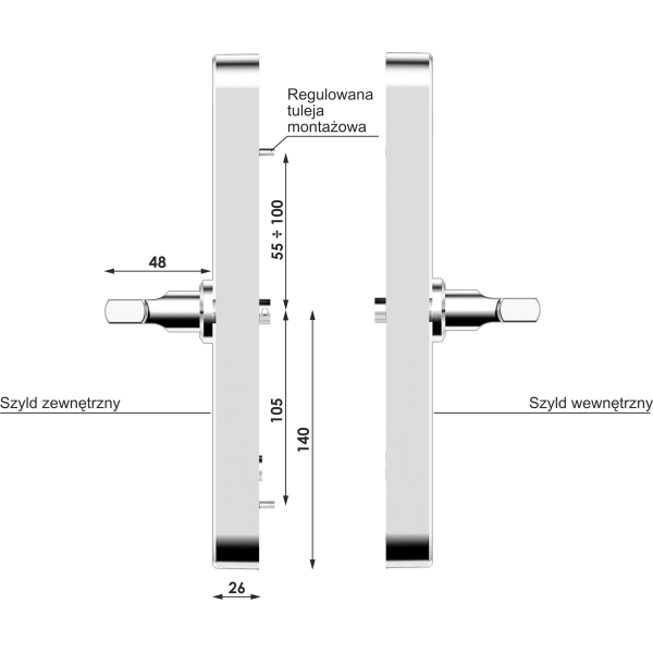 Zamek elektroniczny na szyfr i kartę zbliżeniową Apartlock P1 zamek do apartamentów - zdalne generowanie kodów