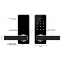Zamek elektroniczny na szyfr i kartę zbliżeniową Apartlock P2 zamek do apartamentów - zdalne generowanie kodów