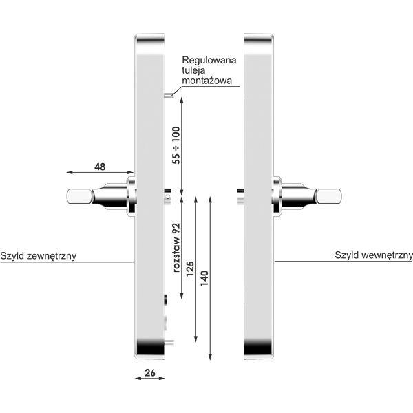 Zamek elektroniczny na szyfr i kartę zbliżeniową Apartlock P1 zamek do apartamentów - zdalne generowanie kodów