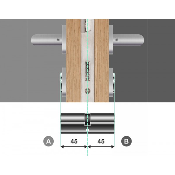 Wkładka bębenkowa dwustronna LOB Comfort XT 45/45 system master key