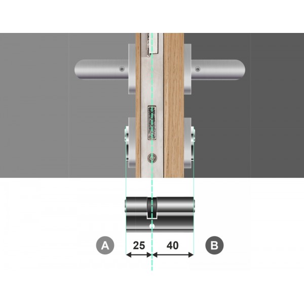Wkładka bębenkowa dwustronna WILKA STR A 26/40 system master key