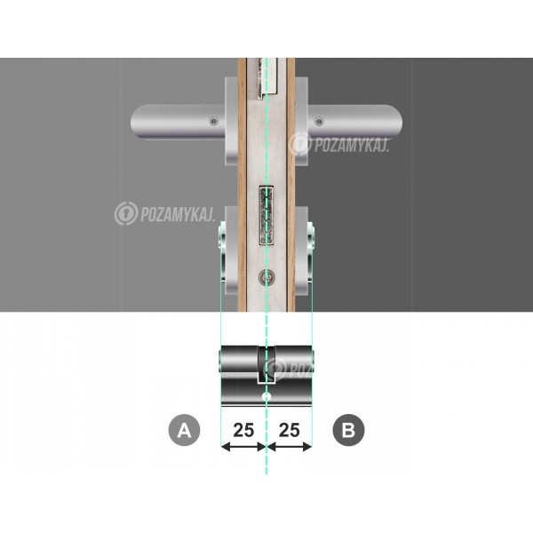 Wkładka bębenkowa dwustronna WILKA 1488 26/26 system jednego klucza