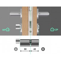 Wkładka bębenkowa z gałką KABA ExperT Plus 50G/40 system jednego klucza