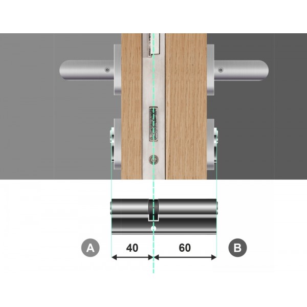 Wkładka bębenkowa dwustronna KABA ExperT Plus 40/60 system master key