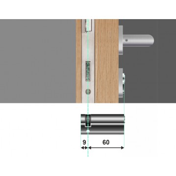 Wkładka bębenkowa z gałką LOB Comfort 70G/35 system master key