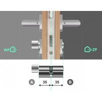 Wkładka bębenkowa z gałką LOB Dragon XT 35G/35 system jednego klucza