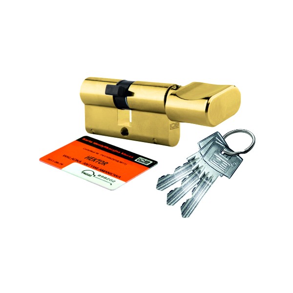 Wkładka bębenkowa z gałką LOB HEKTOR 50G/30 system jednego klucza