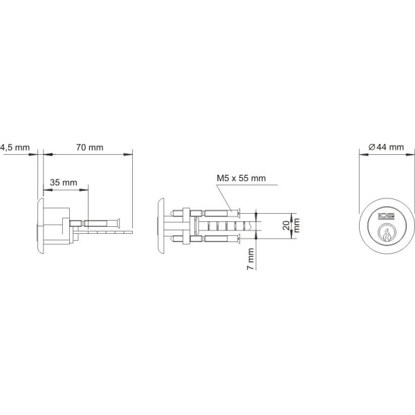 Wkładka do zamka wierzchniego LOB UWT601 System Master Key