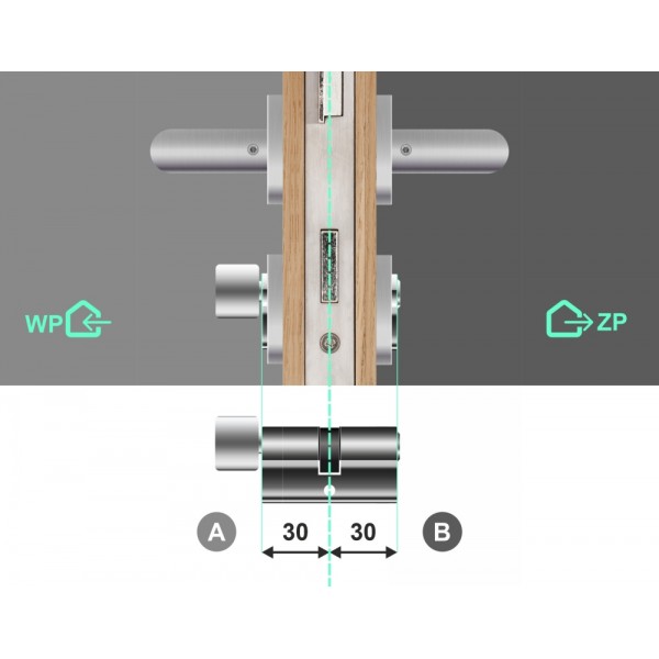 Wkładka bębenkowa z gałką ABUS VITESS 1000 C 30G/30 System Master Key