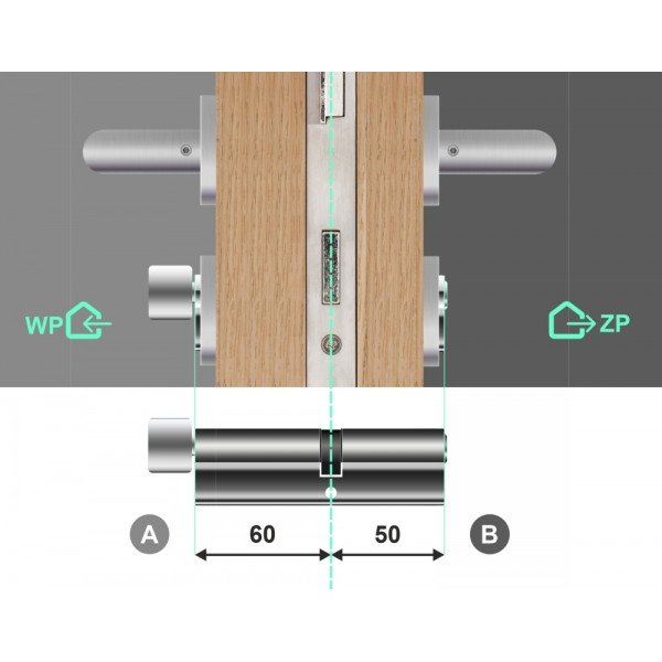 Wkładka bębenkowa z gałką ABUS VITESS 1000 C 60G/50 System Master Key