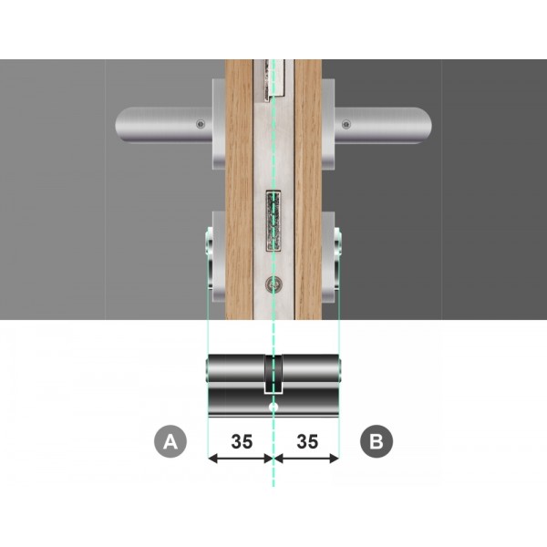 Wkładka bębenkowa dwustronna ABUS ZOLIT 1000 C 35/35 System Master Key