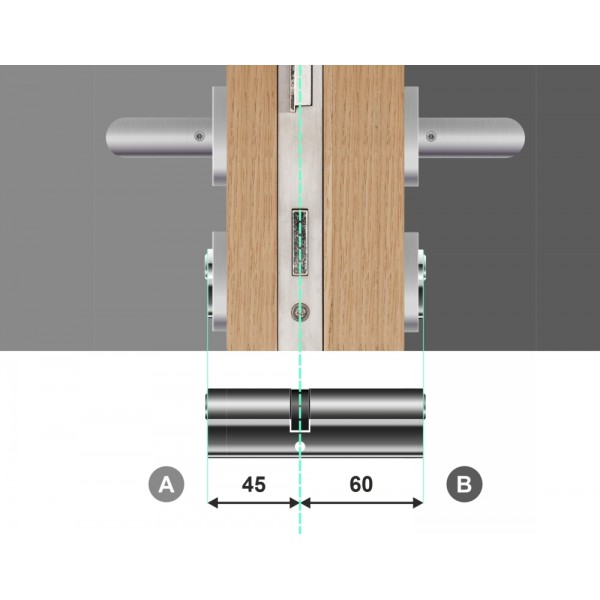Wkładka bębenkowa dwustronna ABUS ZOLIT 1000 C 45/60 System Master Key