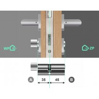 Wkładka bębenkowa z gałką ABUS ZOLIT 1000 C 35G/45 System Master Key