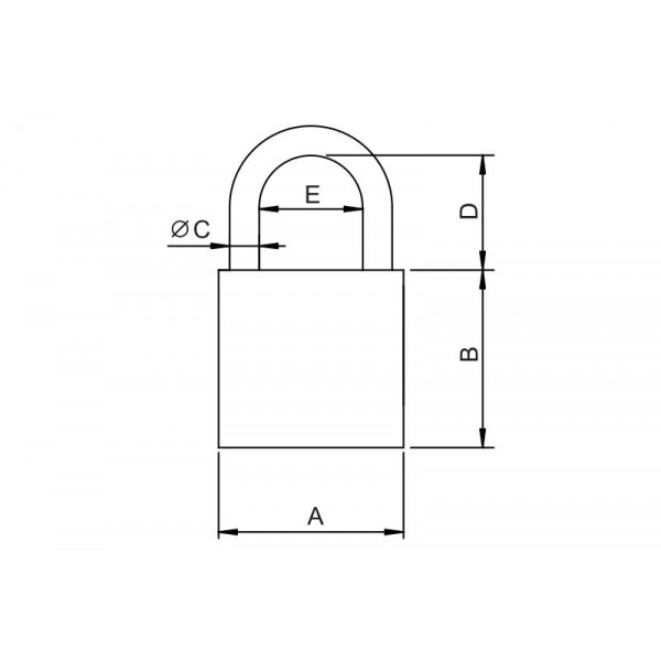 Kłódka ABUS ZOLIT 1000 C 86TI/45 system jednego klucza